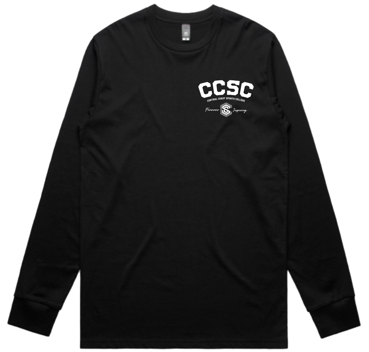 CCSC Varsity | Long Sleeve Cotton Tee with Chest Print