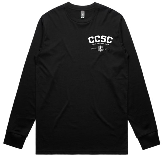 CCSC Varsity | Long Sleeve Cotton Tee with Chest Print